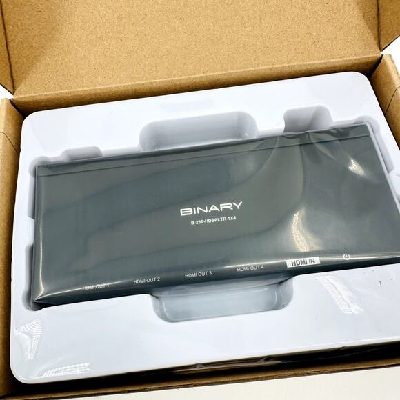 Binary 230 Series 1x4 HDMI Splitter & Clock Stretcher (B-230-HDSPLTR-1x4) NIB - Picture 4 of 9